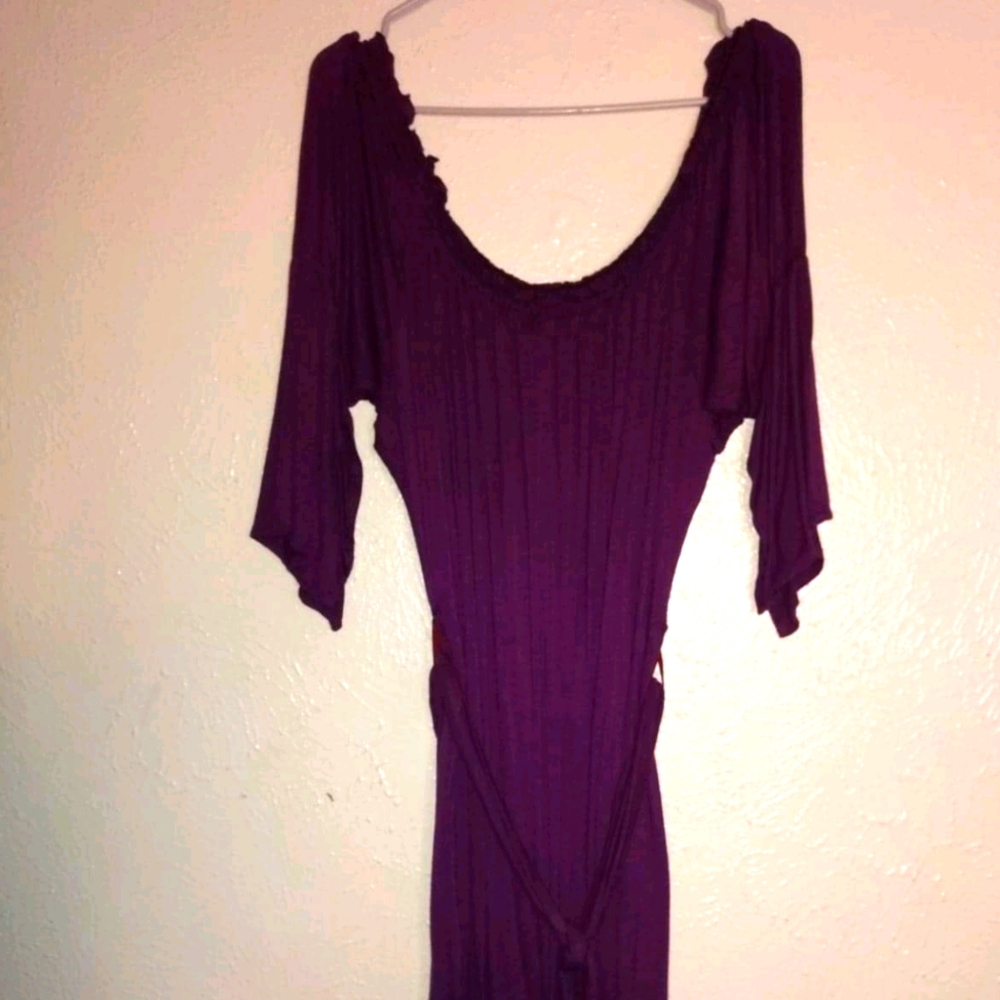 Off The Shoulder Top with Tie Belt